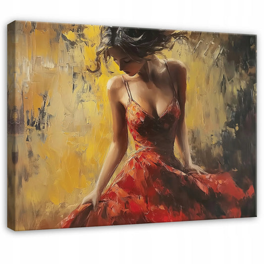 Poparto paveikslas su moters atvaizdu ant drobės miegamajam, svetainei ir virtuvei, 120 × 80 cm