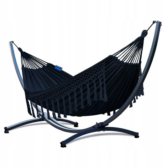 POTENZA sodo hamakas, plieninis stovas 220kg + hamakas SANTIA XL 220x160