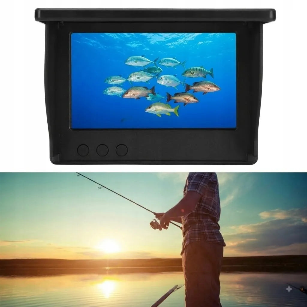 Povandeninė žvejybos kamera „Open Water“ su 4,3 colio ekranu, 1080P raiška ir 30 m kabeliu