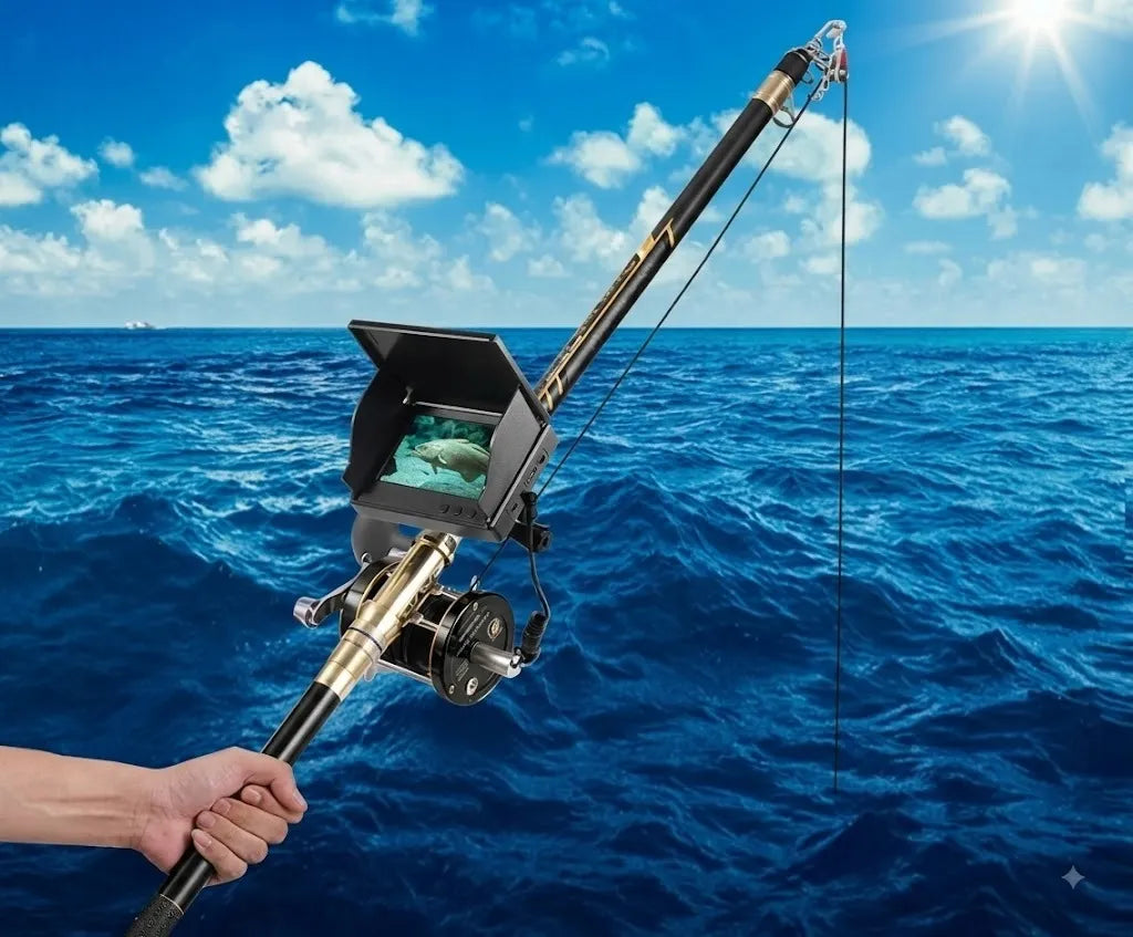 Povandeninė žvejybos kamera „Open Water“ su 4,3 colio ekranu, 1080P raiška ir 30 m kabeliu