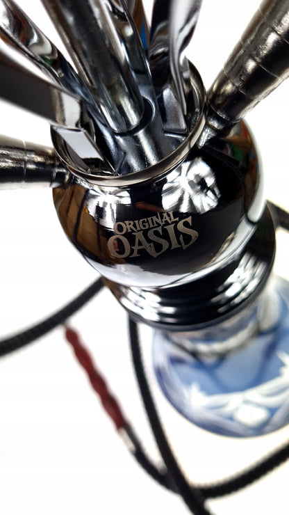Pradinis Shisha Oasis Rasha kaljano rinkinys, 2 žarnos, 51 cm, su priedais