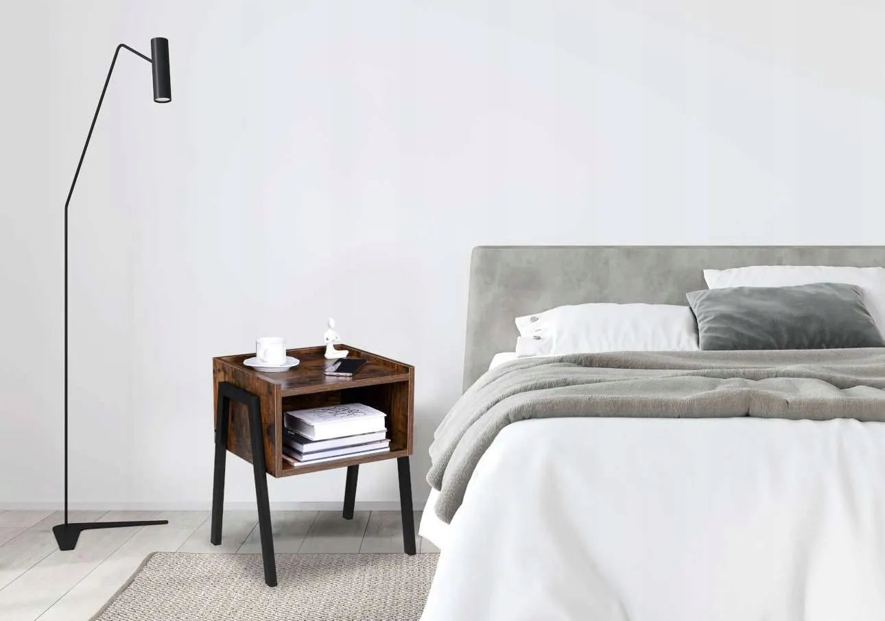 Pramoninė naktinė spintelė „Loft Skive Rustic“ iš postuosto ąžuolo