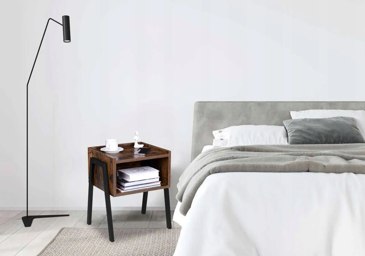 Pramoninė naktinė spintelė „Loft Skive Rustic“ iš postuosto ąžuolo