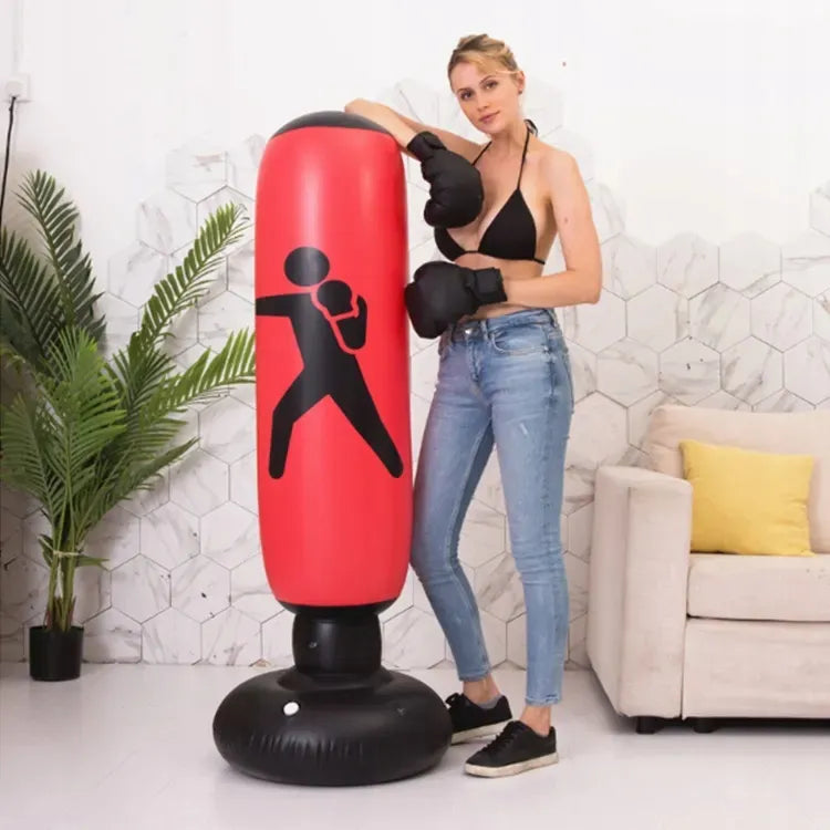 Pripučiamas bokso maišas 160 cm, pastatomas, treniruotėms, vaikams ir suaugusiems, patvarus