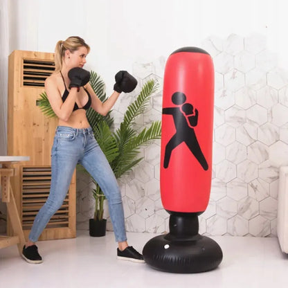 Pripučiamas bokso maišas 160 cm, pastatomas, treniruotėms, vaikams ir suaugusiems, patvarus