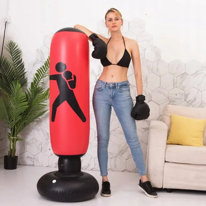Pripučiamas bokso maišas 160 cm, pastatomas, treniruotėms, vaikams ir suaugusiems, patvarus