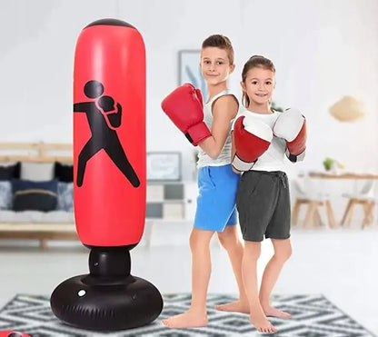 Pripučiamas bokso maišas 160 cm, pastatomas, treniruotėms, vaikams ir suaugusiems, patvarus