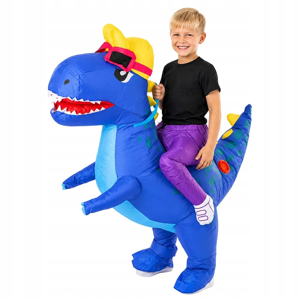 Pripučiamas dinozauro kostiumas vaikams su USB ventiliatoriumi, Helovinui