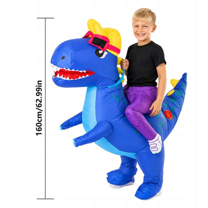 Pripučiamas dinozauro kostiumas vaikams su USB ventiliatoriumi, Helovinui
