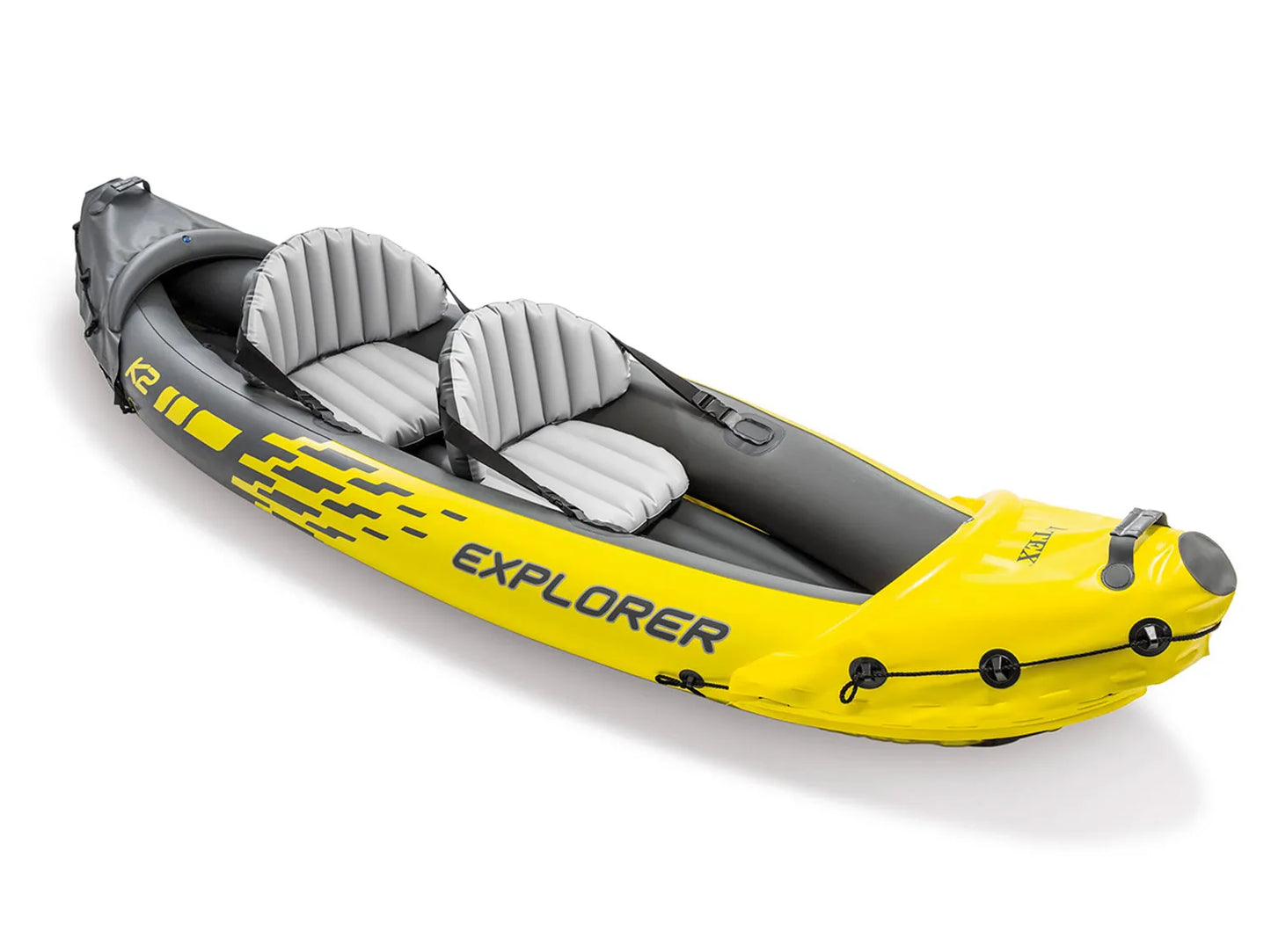 Pripučiamas dvivietis baidarė Intex Explorer K2 312x91x51 cm su irklais, pompa ir krepšiu