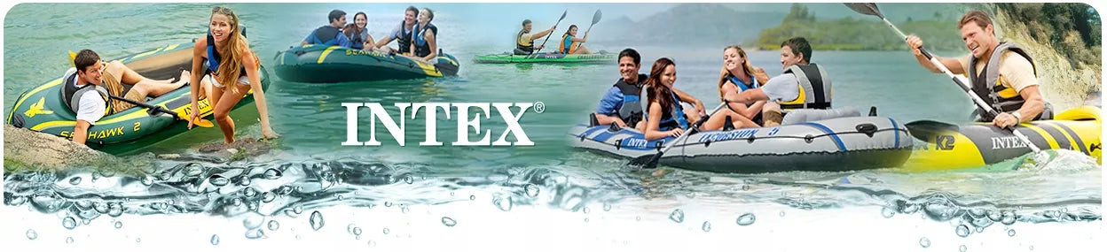 Pripučiamas dvivietis baidarė Intex Explorer K2 312x91x51 cm su irklais, pompa ir krepšiu