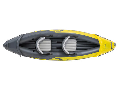 Pripučiamas dvivietis baidarė Intex Explorer K2 312x91x51 cm su irklais, pompa ir krepšiu