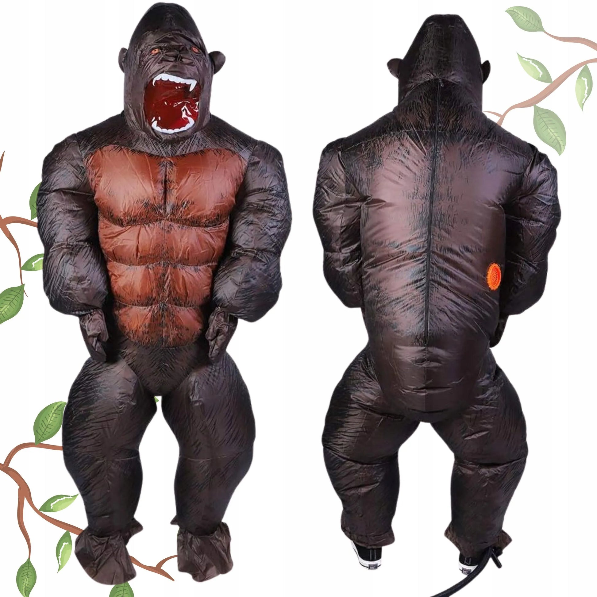 PRIPUČIAMAS KING KONG GORILOS KOSTIUMAS GIGANTIŠKA BEŽDŽIONĖ HALLOWEEN ŠVENTEI