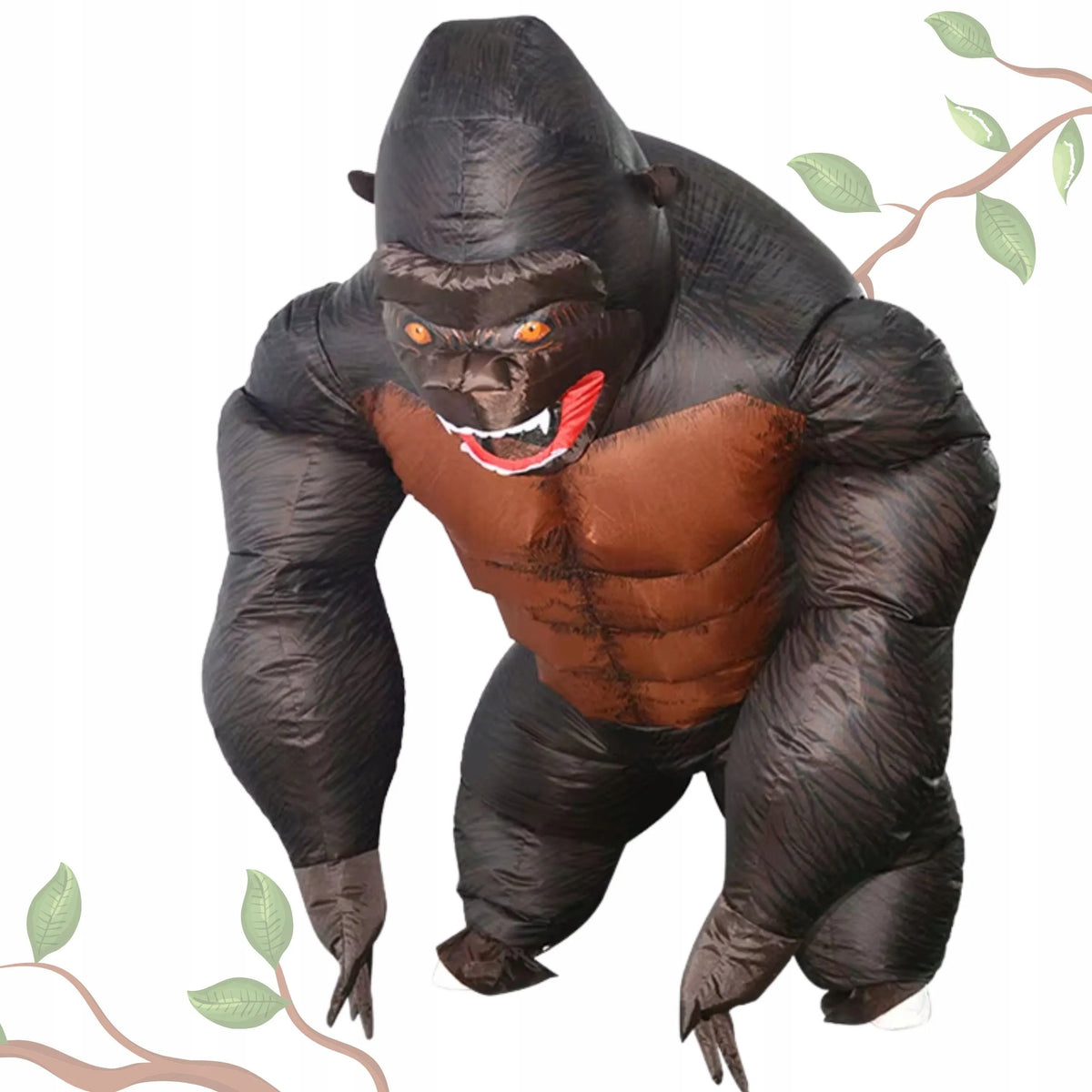 PRIPUČIAMAS KING KONG GORILOS KOSTIUMAS GIGANTIŠKA BEŽDŽIONĖ HALLOWEEN ŠVENTEI