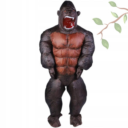 Pripučiamas King Kong gorilos kostiumas gigantiška beždžionė