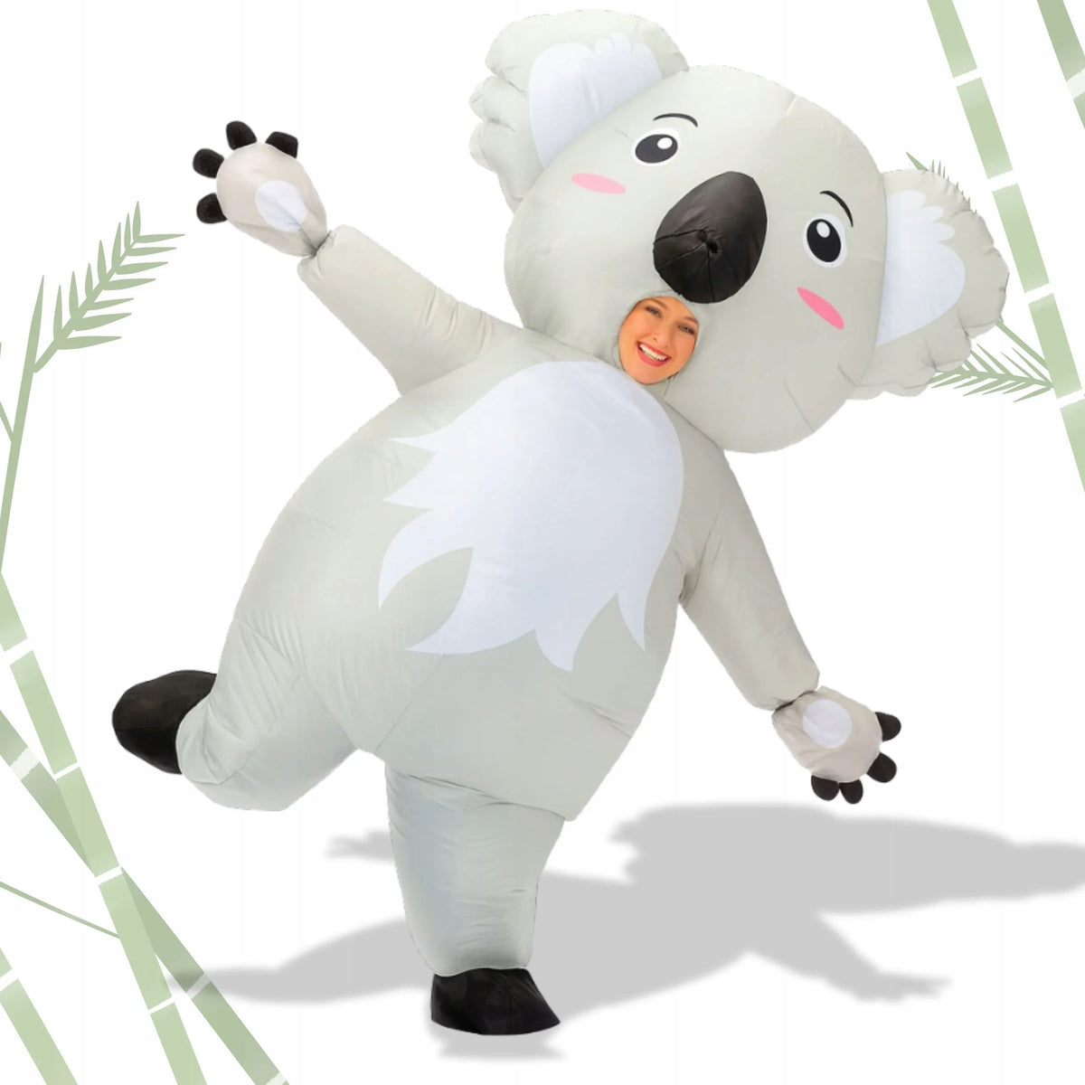 PRIPUČIAMAS KOALA MEŠKĖNO KOSTIUMAS HALLOWEEN VAKARĖLIUI, PATS PRISIPUČIANTIS