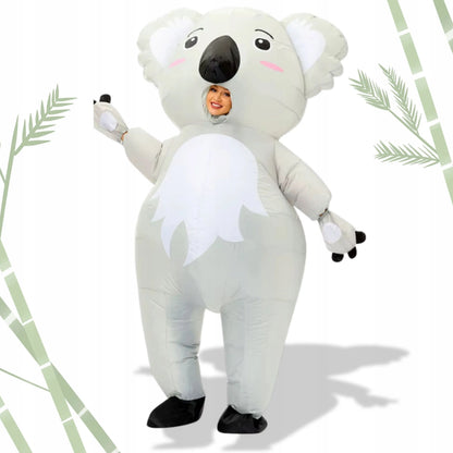 PRIPUČIAMAS KOALA MEŠKĖNO KOSTIUMAS HALLOWEEN VAKARĖLIUI, PATS PRISIPUČIANTIS
