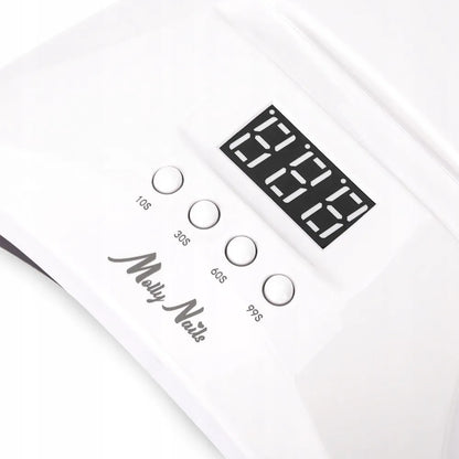 Profesionali UV/LED nagų lempa Molly Nails SUN 1S PRO 48 W, balta
