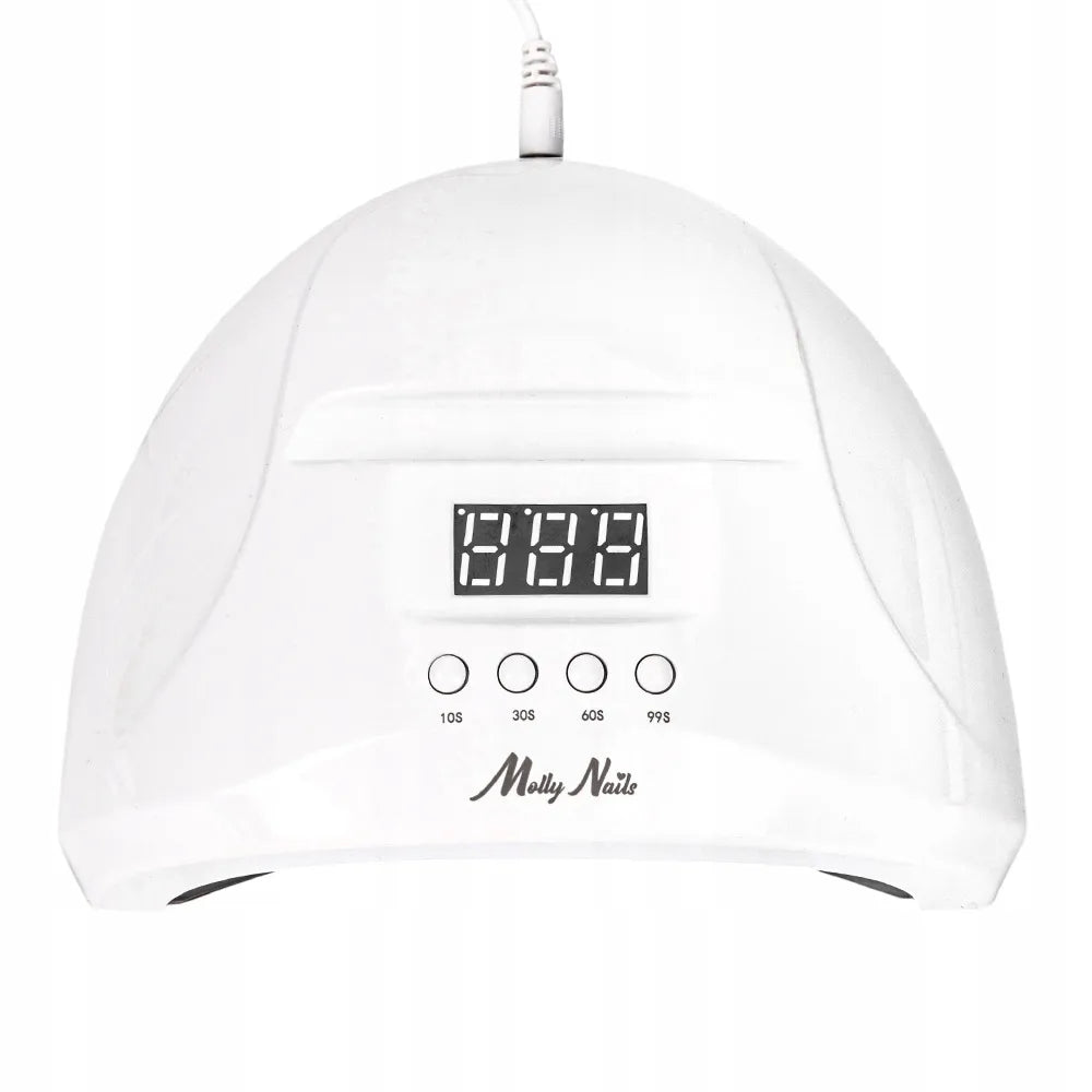 Profesionali UV/LED nagų lempa Molly Nails SUN 1S PRO 48 W, balta