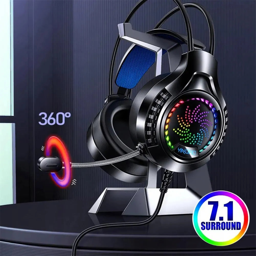 PROFESIONALIOS žaidimų ausinės Q7 su mikrofonu, skirtos PC, PS5, XBOX ONE