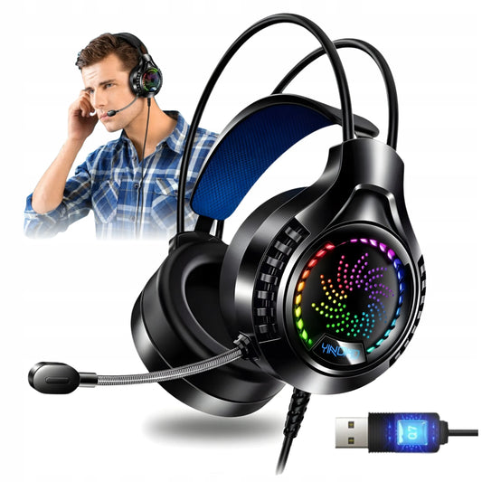 PROFESIONALIOS žaidimų ausinės Q7 su mikrofonu, skirtos PC, PS5, XBOX ONE