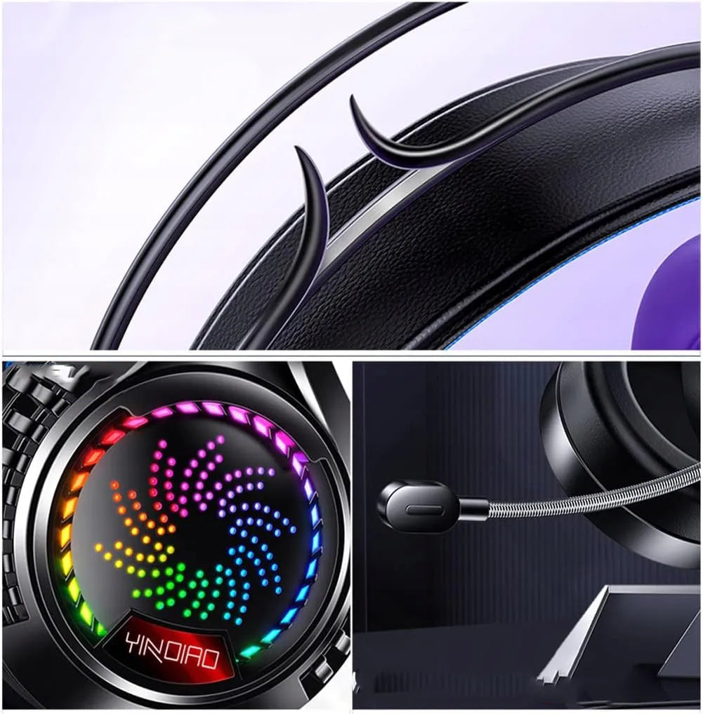 PROFESIONALIOS žaidimų ausinės Q7 su mikrofonu, skirtos PC, PS5, XBOX ONE