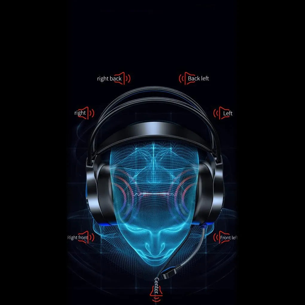 PROFESIONALIOS žaidimų ausinės Q7 su mikrofonu, skirtos PC, PS5, XBOX ONE