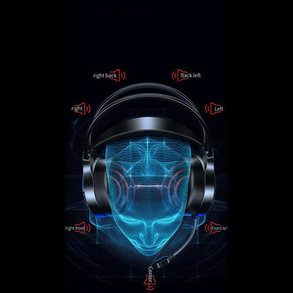 PROFESIONALIOS žaidimų ausinės Q7 su mikrofonu, skirtos PC, PS5, XBOX ONE