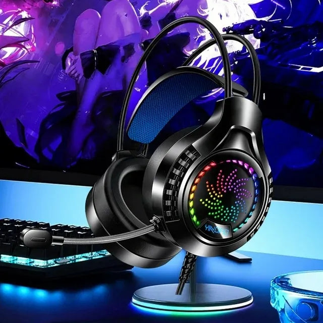 PROFESIONALIOS žaidimų ausinės Q7 su mikrofonu, skirtos PC, PS5, XBOX ONE