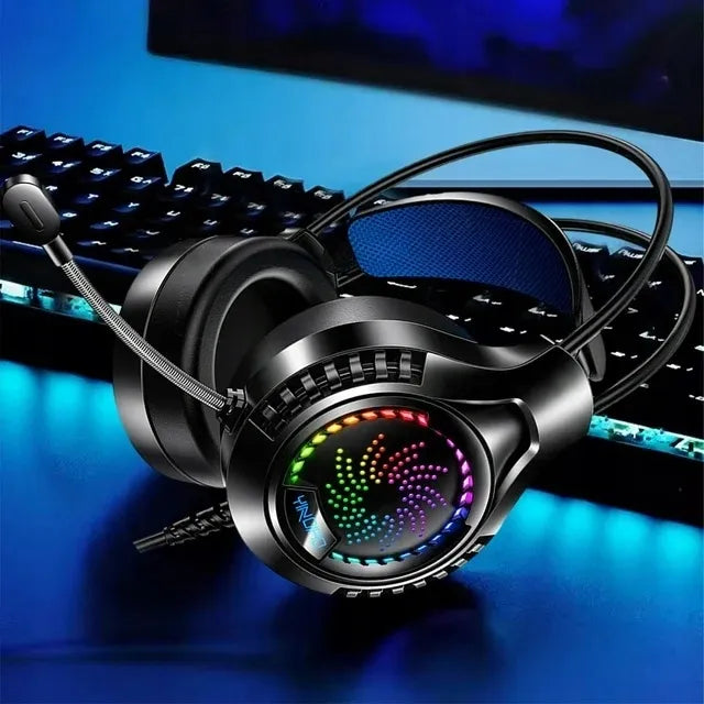 PROFESIONALIOS žaidimų ausinės Q7 su mikrofonu, skirtos PC, PS5, XBOX ONE