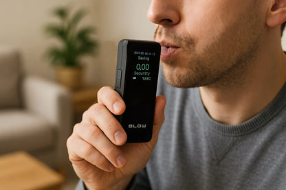 Profesionalus elektrocheminis alkoholio matuoklis BLOW – tikslus alkotesteris + 10 antgalių