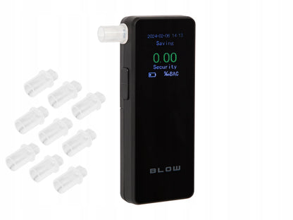 Profesionalus elektrocheminis alkoholio matuoklis BLOW – tikslus alkotesteris + 10 antgalių
