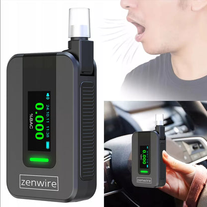 Profesionalus policijos elektrocheminis alkotesteris Zenwire AI be kandiklio su 6 kandikliais