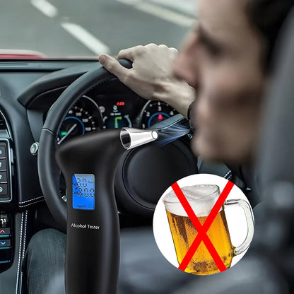 PROFESIONALUS SKAITMENINIS ALKOHOLIO MATUOKLIS SU LCD EKRANU IR 12 ANTGALIŲ