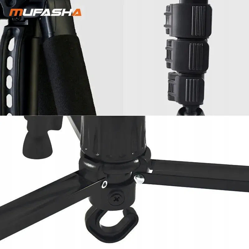 PROFESIONALUS TRIKOJIS FOTOGRAFAVIMUI su telefono laikikliu reguliuojamas stabilus 150 cm