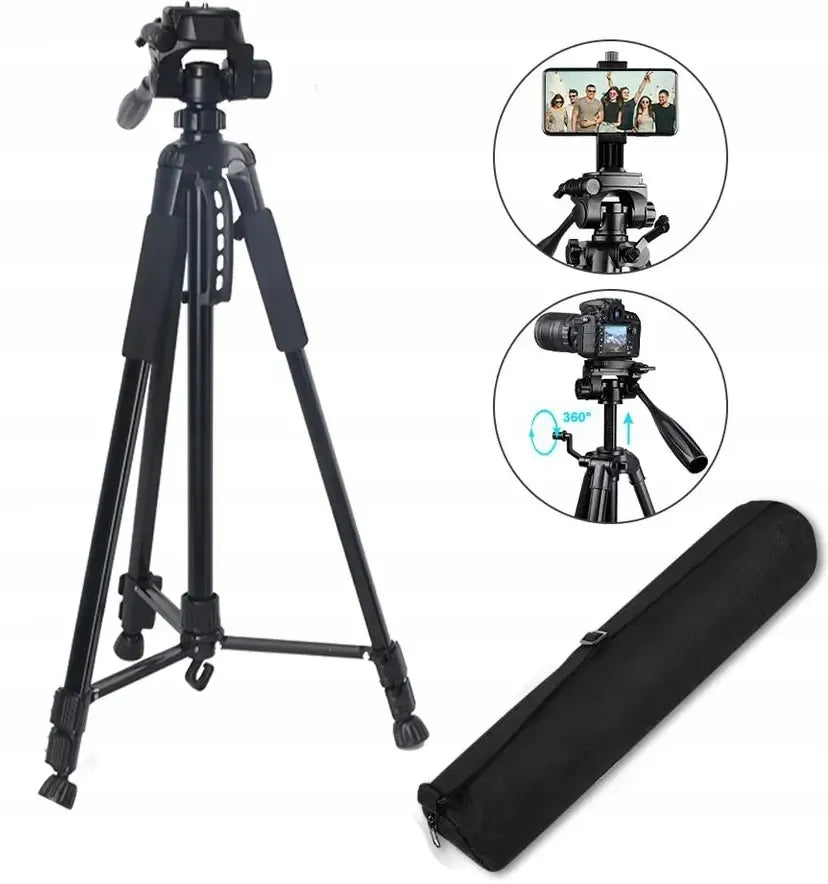PROFESIONALUS TRIKOJIS FOTOGRAFAVIMUI su telefono laikikliu reguliuojamas stabilus 150 cm