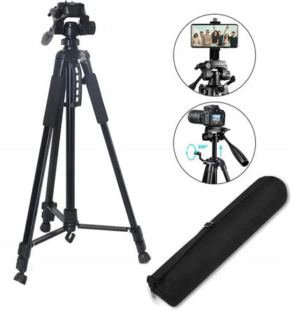 PROFESIONALUS TRIKOJIS FOTOGRAFAVIMUI su telefono laikikliu reguliuojamas stabilus 150 cm
