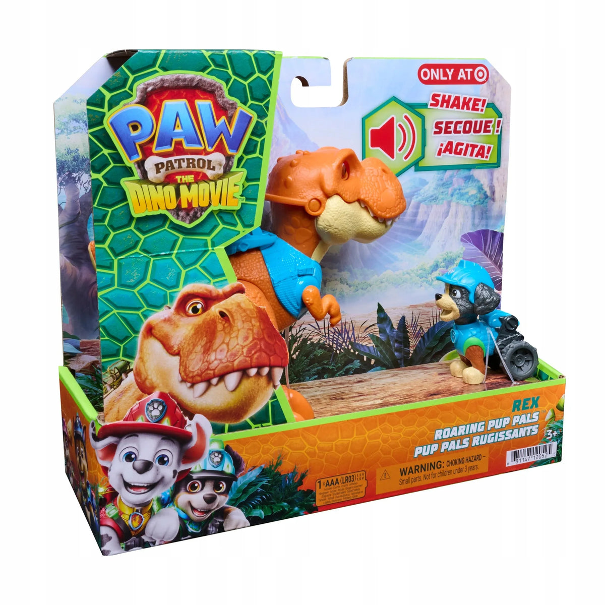 „Psi Patrol“ ir dinozaurai: Reksas su interaktyviuoju T-Rexu „Pup Pals“, 13 cm