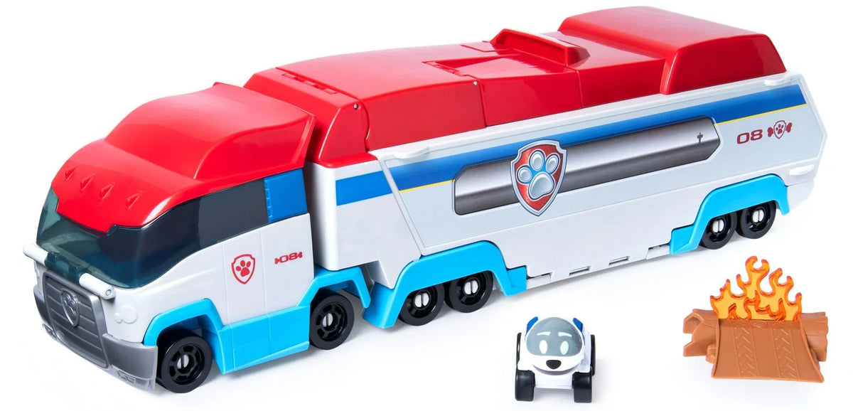 „Psi Patrol“ patruliavimo sunkvežimis „Paw Patroller“ 2 viename su automobiliukų paleidimo įrenginiu