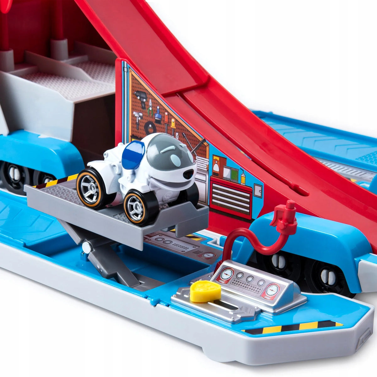 „Psi Patrol“ patruliavimo sunkvežimis „Paw Patroller“ 2 viename su automobiliukų paleidimo įrenginiu