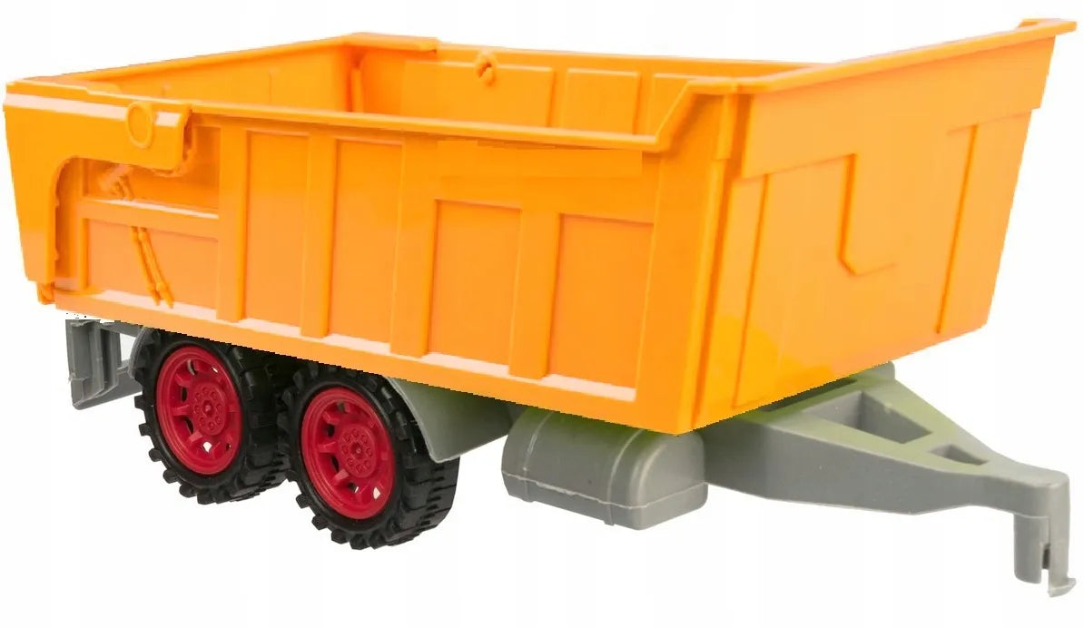 QULKI didelis nuotoliniu būdu valdomas traktorius su priekaba, 39 cm, RC, USB įkrovimas