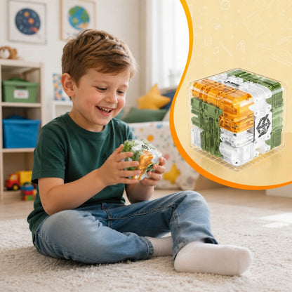 „Ramiz Cube Maze 3D“ loginis kubelis su labirintu ir metaliniu rutuliuku vaikams