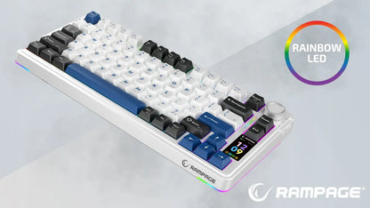 Rampage Quell Pro belaidė mechaninė žaidimų klaviatūra, hot-swap, RGB