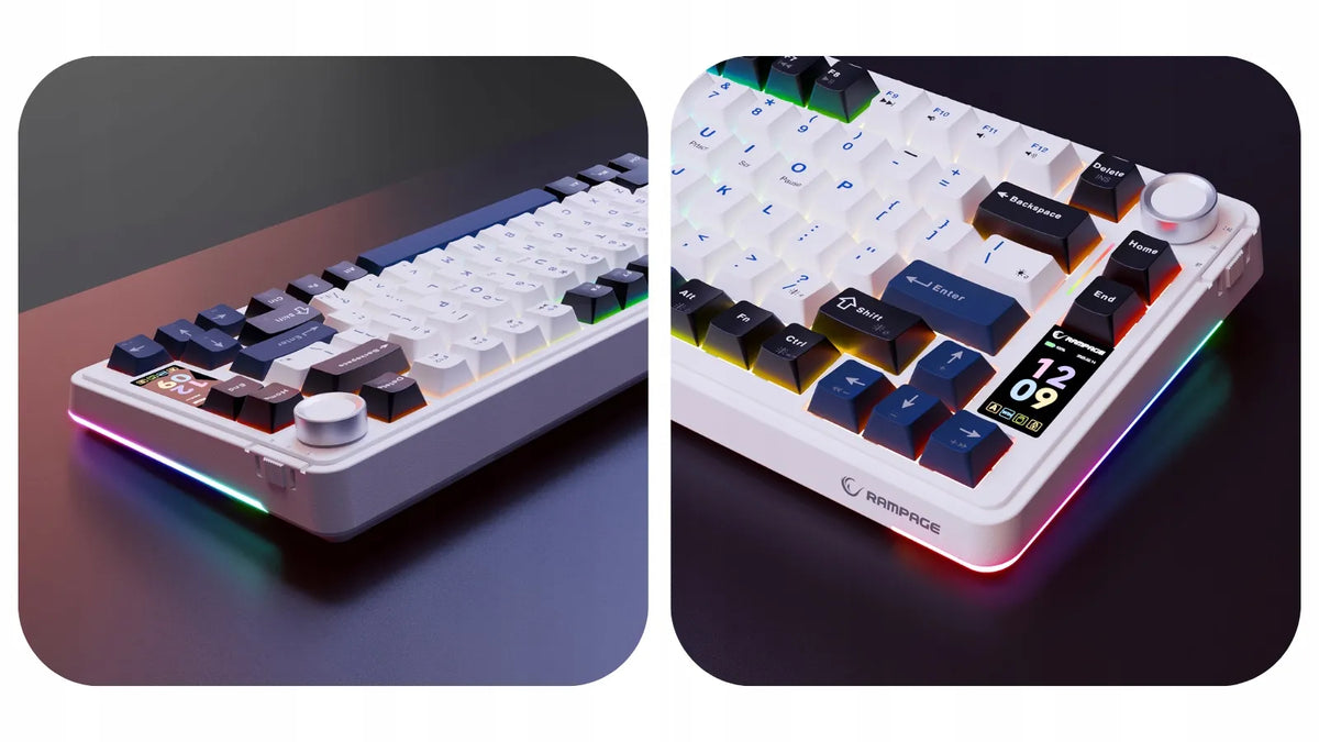 Rampage Quell Pro belaidė mechaninė žaidimų klaviatūra, hot-swap, RGB
