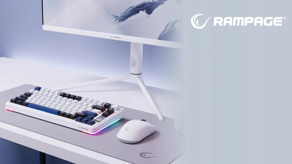 Rampage Quell Pro belaidė mechaninė žaidimų klaviatūra, hot-swap, RGB