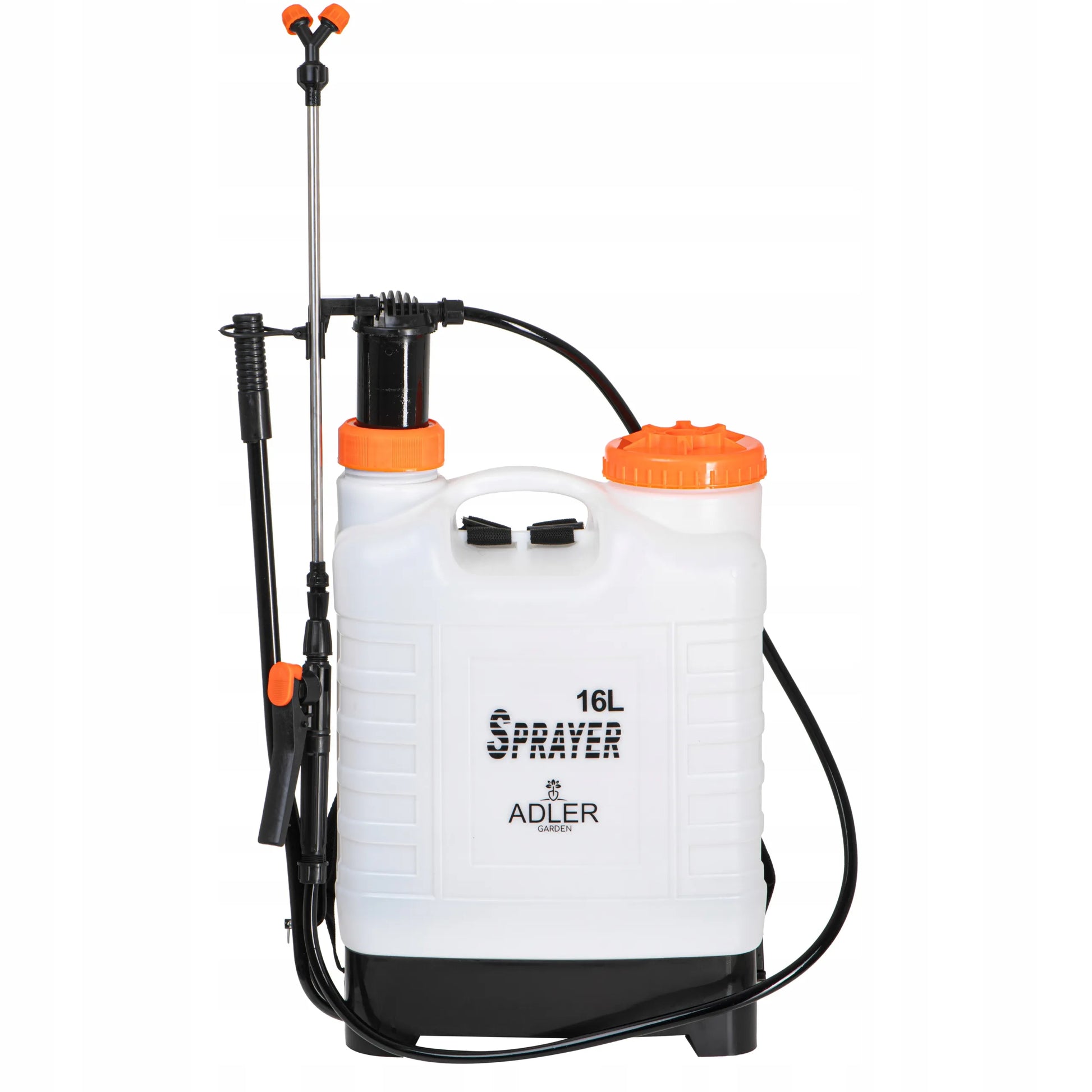 Rankinis slėginis kuprinis purkštuvas 16 l, ilgas antgalis 83 cm, žarna 115 cm