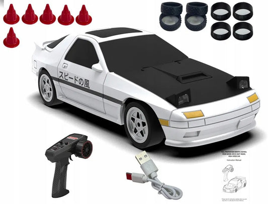 RC drifto automobilis JJR/C C8827 4WD su giroskopu ir proporciniu nuotoliniu valdymu Mazda