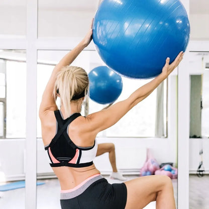 Reabilitacinis gimnastikos kamuolys 65 cm, fitnesui ir jogai, su pompa