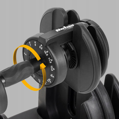 REBEL Active RBA-2303 reguliuojamas ketaus hantelis su gumine rankena, 2,5–24 kg