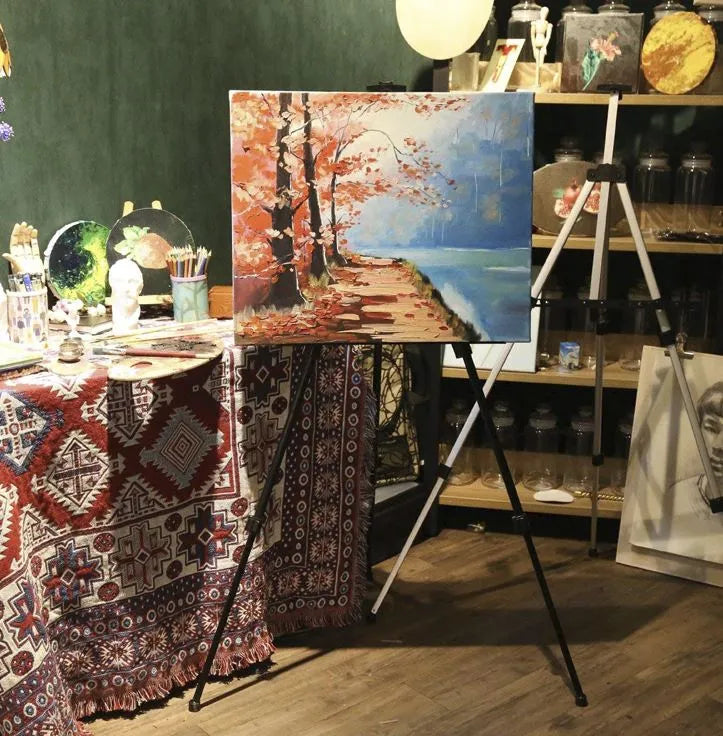 Reguliuojamas metalinis tapybos molbertas „MonCouleur“ su dėklu